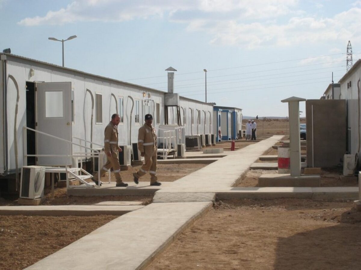 Field accommodation camp built and maintained for an operating client